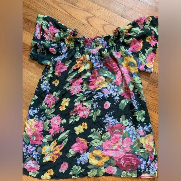 Anthropologie Off the Shoulder Flower Dress - Size XL - Picture 2 of 5
